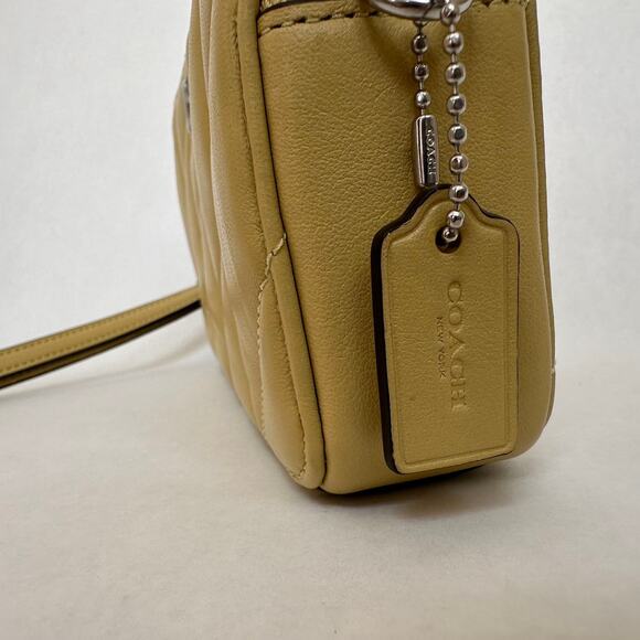 COACH CM531 GREY BLUE QUILTED PILLOW LEATHER KIRA C/B - Picture 8 of 9